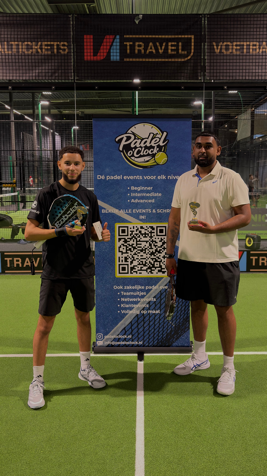 Winnaars Padel O’ Clock event